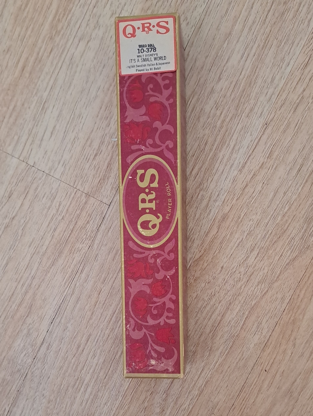Vintage QRS Player Piano Word Roll 10-378 "It's a Small World" Disney Hi Babit